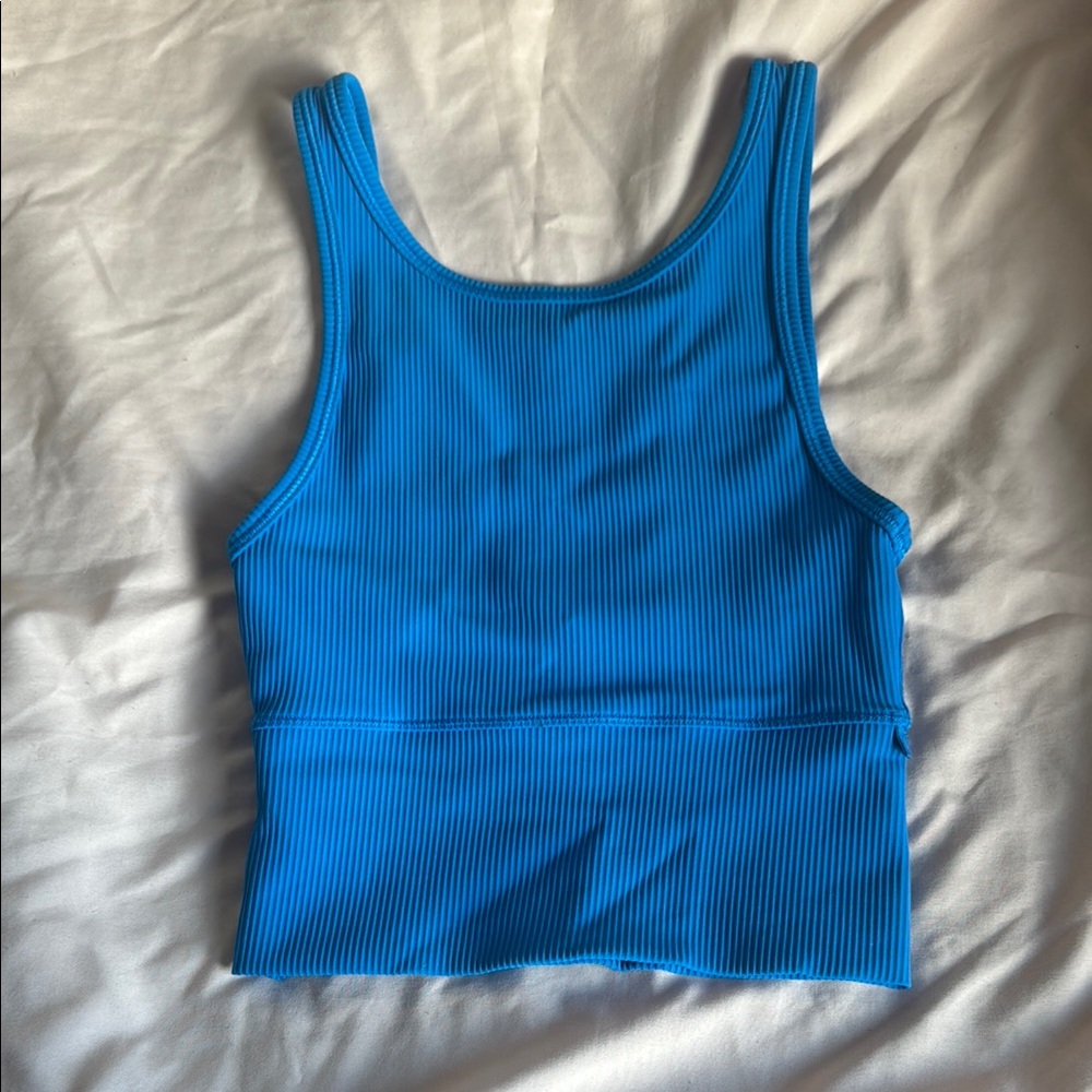 Lululemon - *no longer sold* Power Pivot Ribbed Tank Top in Poolside Blue